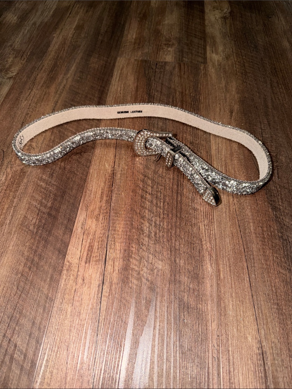Ariat Western Womens Crystal Chip Leather Belt Rhinestone size S